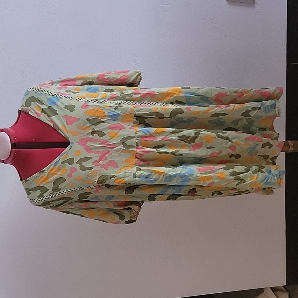 MULTICOLOR LEOPARD PRINT BOHO DRESS